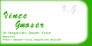 vince gmoser business card